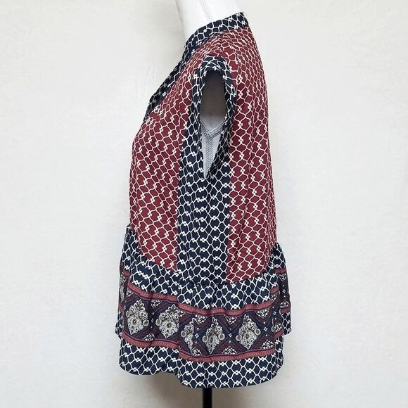 ANTHROPOLOGIE En Elly Mariya Mosaic V-neck Tunic - Picture 6 of 12